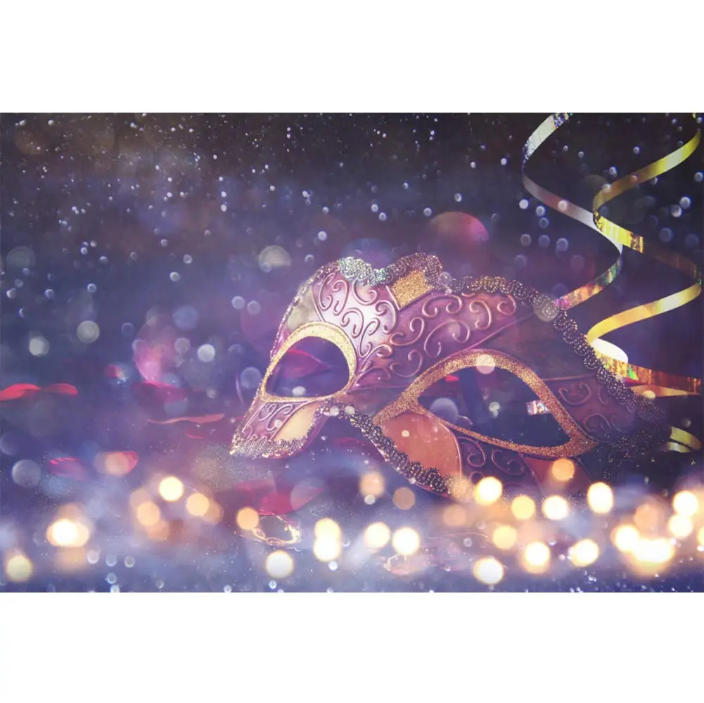 Purple Costume mask on a sparkled surface