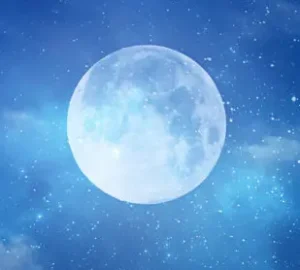 Full moon with stars