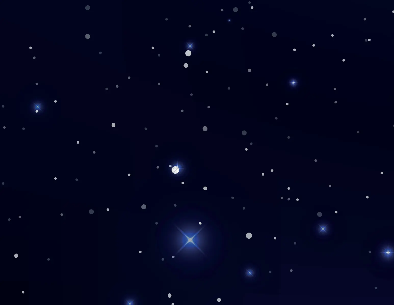 Stars shining in the dark sky