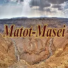 Desert with the words Matot- Masei written in the center