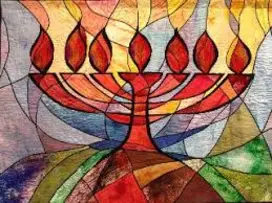 Art of Hannukah, painted glass look