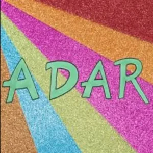 ADAR, sparkly colorful background