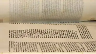 Torah scroll slightly open