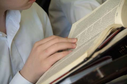 Yeshiva boy learning Gemara