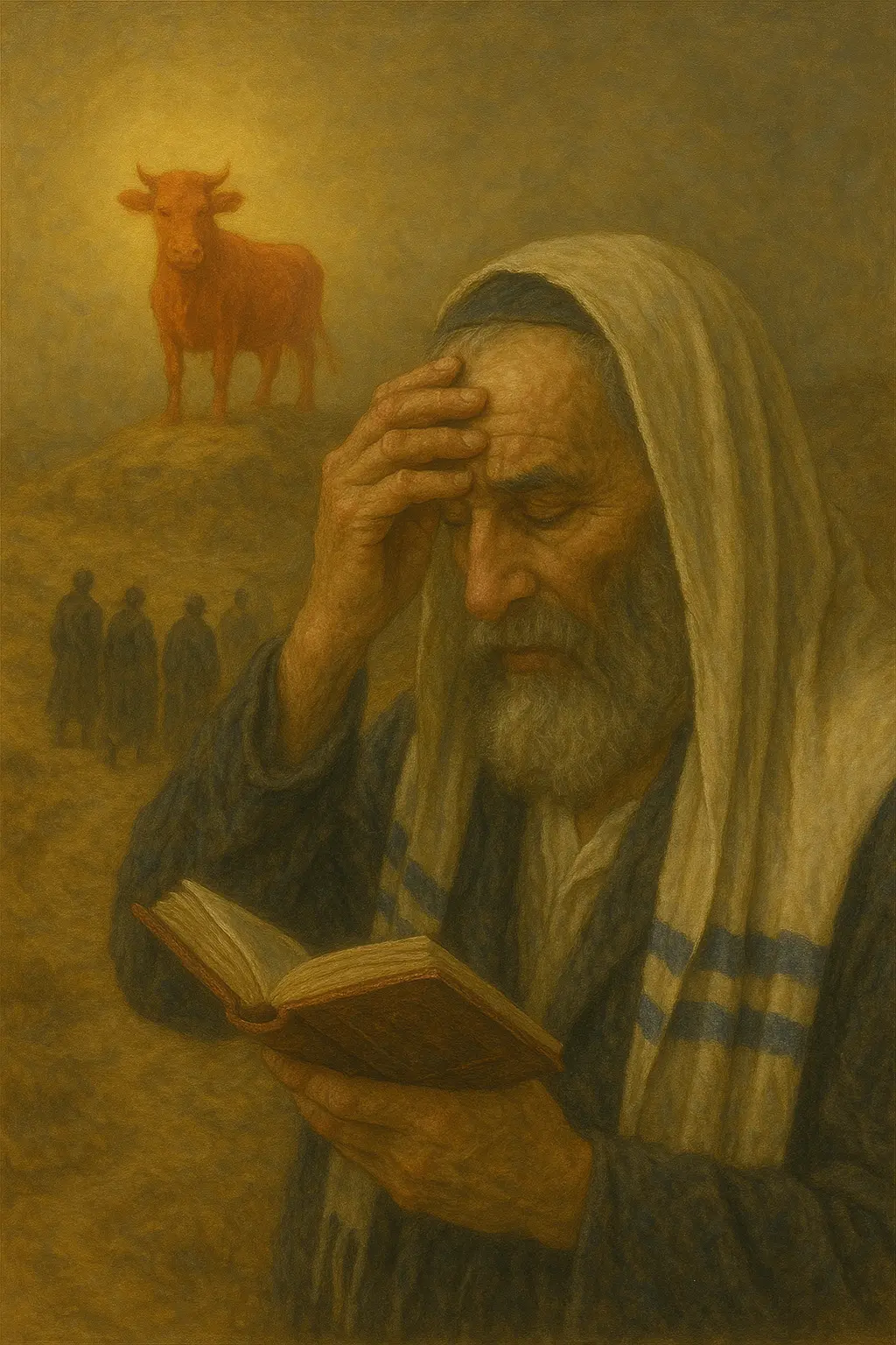 Man wearing a tallis praying